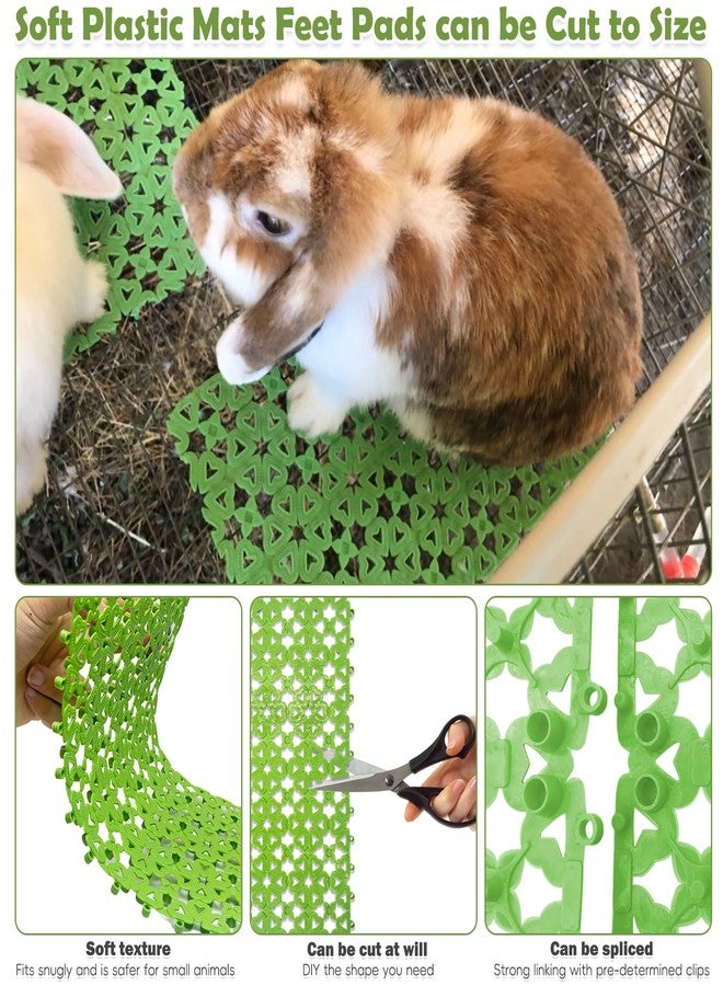 كاثسون مجموعة كاتسون المكونة من 16 قطعة من حصائر الأرانب البلاستيكية، حصائر أرضية لأقفاص الأرانب، وسادات مانعة لتسرب الماء، مناسبة للحيوانات الأليفة من القطط والكلاب والهامستر والفئران والشنشيلة وخنازير غينيا وغيرها من الحيوانات الصغيرة - Image 4